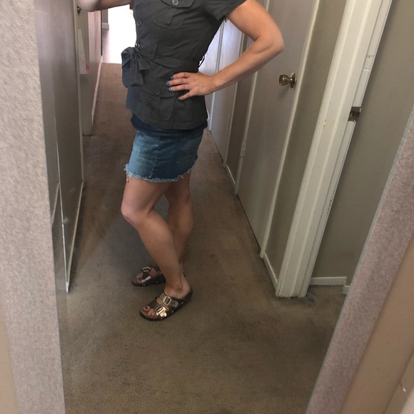 Belted short sleeved utility jacket - Picture 3 of 8